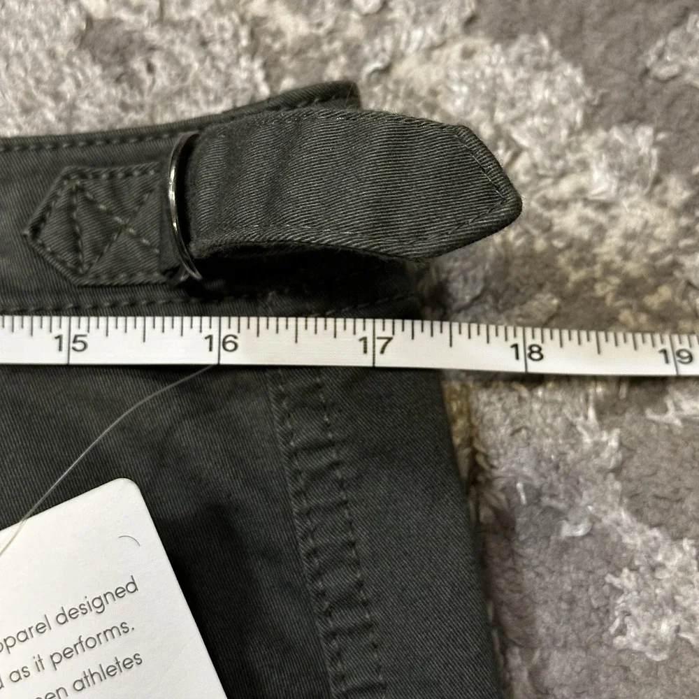 Athleta Skirt Womens 10 Green Organic Cotton Stretch Utility‎ Adjustable Pockets